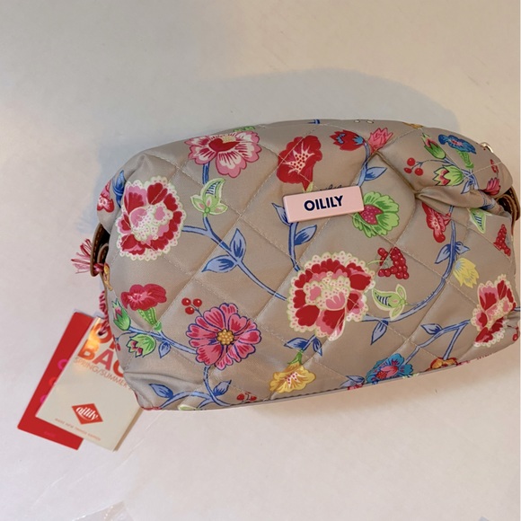 Set of Oilily floral toiletry/ cosmetics bag and mini Crossbody. -NWT - Picture 3 of 11